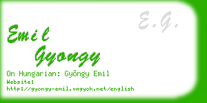 emil gyongy business card