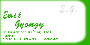 emil gyongy business card